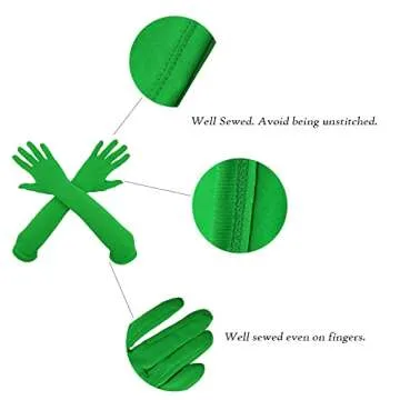 Unisex 18" Costume Party Stretchy Gloves - Gray