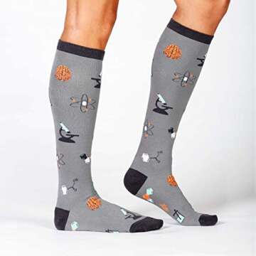 Sock It To Me Women's Fun Science Knee High Socks - Cozy Alien Design