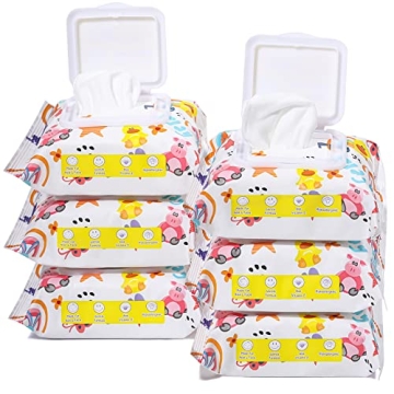 HAPPY BUM Saline Baby Wipes, Unscented & Travel Ready