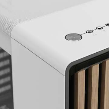 Fractal Design North Chalk White Tempered Glass PC Case - Eco-Friendly Design with Two PWM Fans