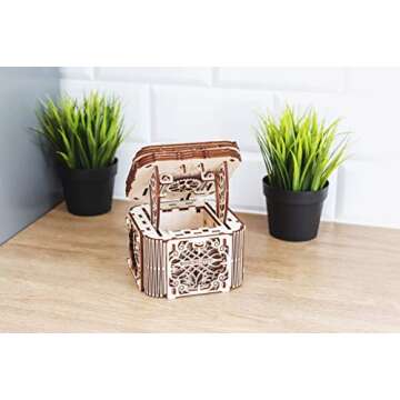 Wooden.City 3D Wooden Puzzle Mechanical Model for Adults and Teens, Mystery Box, DIY Kit for Self-Assembly, No Glue Required