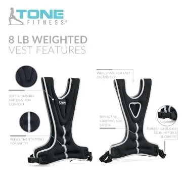 Tone Fitness 8lb Weighted Vest - Comfortable and Versatile
