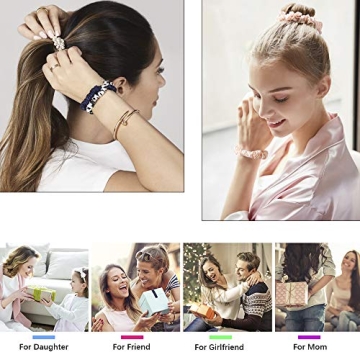Silk Satin Scrunchies No Crease Hair Ties for Women Girls