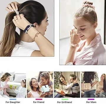 Silk Satin Scrunchies No Crease Hair Ties for Women Girls