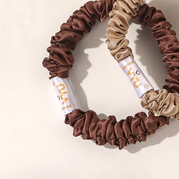 Silk Satin Scrunchies No Crease Hair Ties for Women Girls