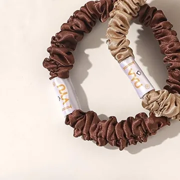 Silk Satin Scrunchies No Crease Hair Ties for Women Girls