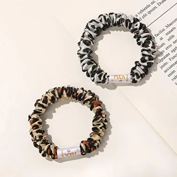 Silk Satin Scrunchies No Crease Hair Ties for Women Girls