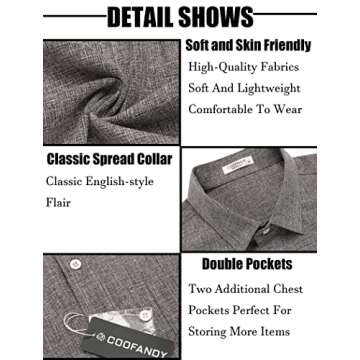 COOFANDY Men's Beach Shirt Hawaiian Tropical Vacation Button Down Resort Shirts