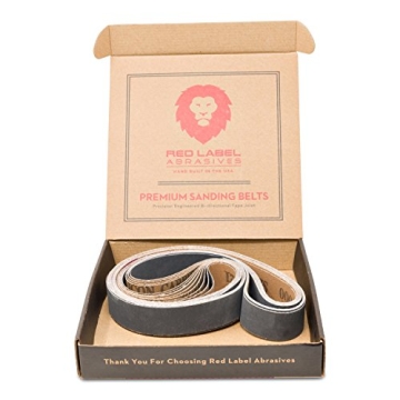 Red Label Abrasives 1x30 Sanding Belts - 12 Pack - USA made