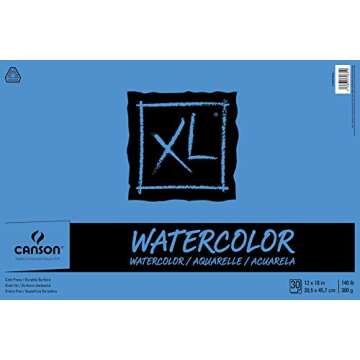 XL Fold Over Bound Watercolor Pad [Set of 6] Size: 12" x 18"