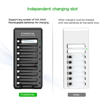 Rechargeable AA Batteries and Smart Charger Pack
