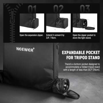 NEEWER 18" Ring Light Carrying Bag for Tripod and Accessories