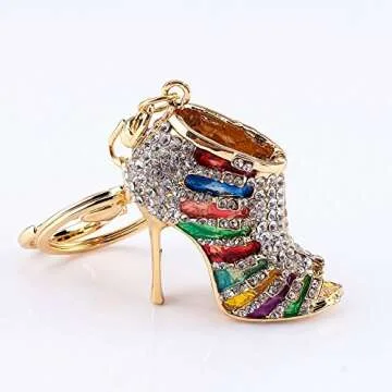 Yosoo Phone Car Bag Key Ring Keychain Charm Gift - for Women Ladies Girls' Key Bling Shoe Purse Fash...