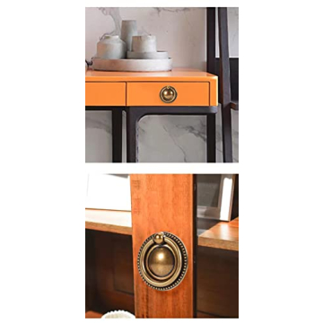 Skohom Antique Brass Ring Drawer Pulls - Timeless Elegance