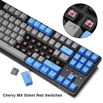 DURGOD Taurus K320 TKL Mechanical Gaming Keyboard - Cherry Silent Red, Black - NKRO
