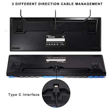 DURGOd Taurus K320 TKL Mechanical Keyboard - Silent Red Switches