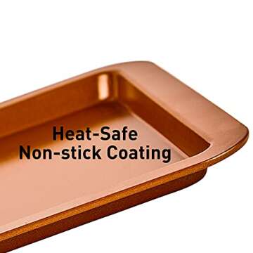 Vplus Bakeware Sets 5 Pcs Nonstick Carbon Steel Baking Include Round Cake Pan, Loaf Pan, Cookie Sheet, Square Pan, and 12 Cups Muffin Pan