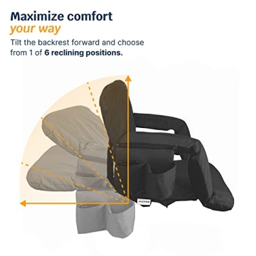 Comfortable Reclining Stadium Seats with Armrests and Pockets