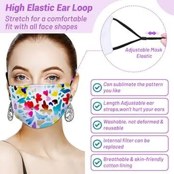 Creative Sublimation Face Covers - Jollidecor 16 PCS