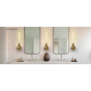 Joyunleo Brass Wall Sconces Stylish 19" Lighting Set