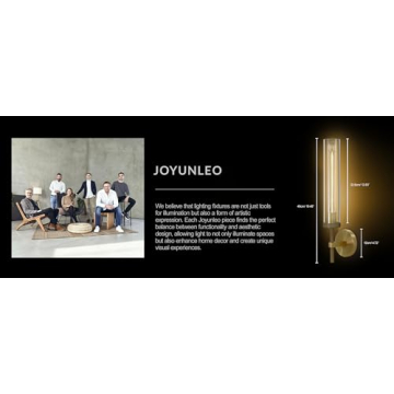 Joyunleo Brass Wall Sconces Stylish 19" Lighting Set