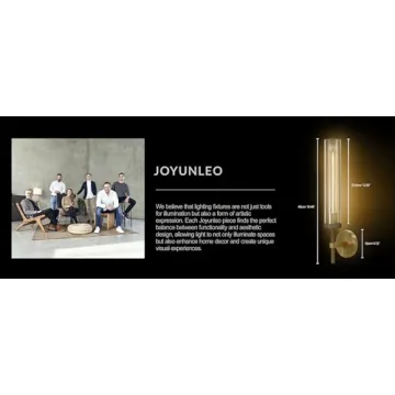 Joyunleo Brass Wall Sconces Stylish 19" Lighting Set