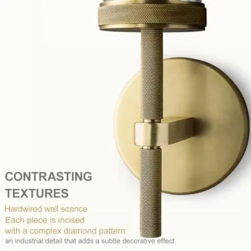 Joyunleo Brass Wall Sconces Stylish 19" Lighting Set