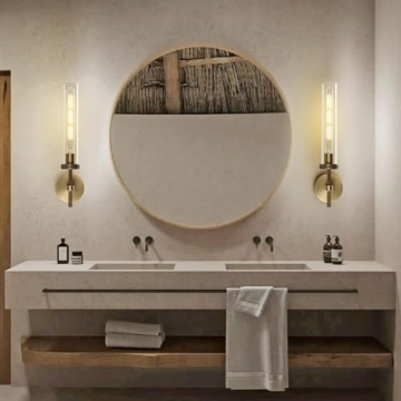 Joyunleo Brass Wall Sconces Stylish 19" Lighting Set