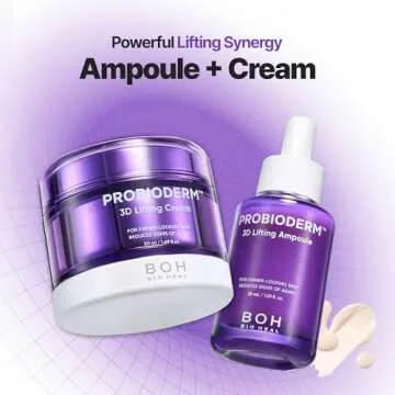 BIOHEAL BOH Probioderm Anti Aging Care Set | Advanced Korean Anti-Aging Moisturizer + Ampoule with 17-Peptide Complex & Patented Probioderm™ and Hydrogel Mask with Collagen Capsules for Smoother Skin