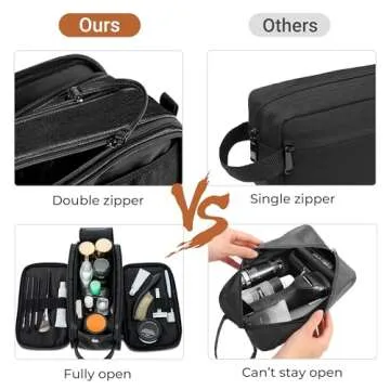 Elviros Travel Toiletry Bag: Stylish & Water-Resistant Dopp Kit