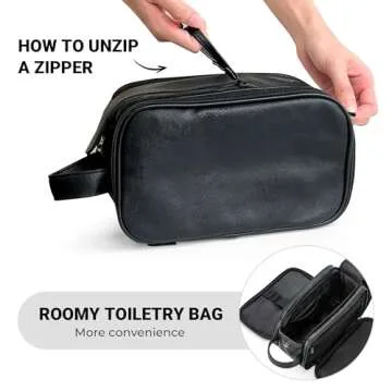 Elviros Travel Toiletry Bag: Stylish & Water-Resistant Dopp Kit