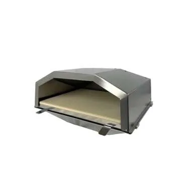 Green Mountain Grills Wood-Fired Steel Pizza Oven Attachment Accessory for Davy Crocket and Trek Model Grills with Square Pizza Stone, Silver