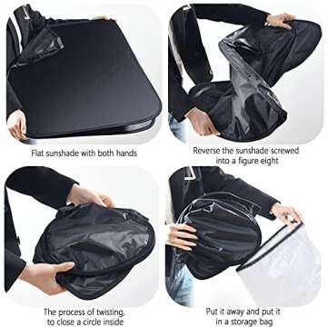 240T Thickened Car Windshield Sunshade - Cool Interiors