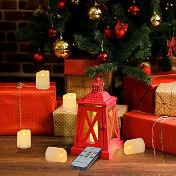 Daord Rechargeable LED Tea Lights USB Flameless Warm White Votive Candles with Remote Battery Flicke...