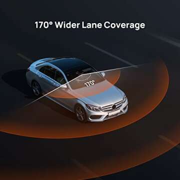 70mai 2.7K Dash Cam M500, eMMC Built-in 64GB Storage, 170° Wide Angle FOV, Parking Monitor, Time-Lapse Recording, Built in GPS, ADAS, iOS/Android App Control