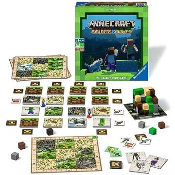 Ravensburger Minecraft: Builders & Biomes - Engaging Strategy Board Game | Ideal for 2-4 Players | Perfect for Ages 10 & Up | Authentic Minecraft Experience | Great Gift for Minecraft Enthusiasts