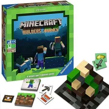 Ravensburger Minecraft: Builders & Biomes - Engaging Strategy Board Game | Ideal for 2-4 Players | Perfect for Ages 10 & Up | Authentic Minecraft Experience | Great Gift for Minecraft Enthusiasts