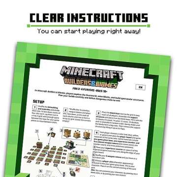 Ravensburger Minecraft: Builders & Biomes - Engaging Strategy Board Game | Ideal for 2-4 Players | Perfect for Ages 10 & Up | Authentic Minecraft Experience | Great Gift for Minecraft Enthusiasts