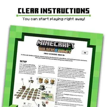 Ravensburger Minecraft: Builders & Biomes - Engaging Strategy Board Game | Ideal for 2-4 Players | Perfect for Ages 10 & Up | Authentic Minecraft Experience | Great Gift for Minecraft Enthusiasts