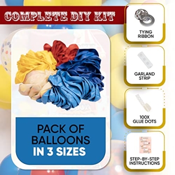 ALL-IN-1 Circus Balloons Arch Kit for Party Decorations