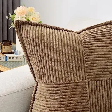 HAUSSY 20x20 Corduroy Pillow Covers Set of 2 Soft Home Decor