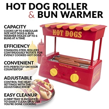 Nostalgia Hot Dog Roller - Cook Up to 8 Hot Dogs!