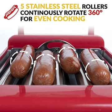Nostalgia Hot Dog Roller - Cook Up to 8 Hot Dogs!