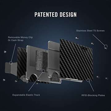 Ridge Wallets for Men - Slim Minimalist Wallet For Men, Front Pocket Wallets for Men, RFID Wallet For Men - Card Holder Wallet (Carbon Fiber)