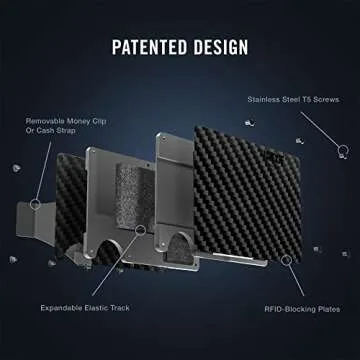 Ridge Wallets for Men - Slim Minimalist Wallet For Men, Front Pocket Wallets for Men, RFID Wallet For Men - Card Holder Wallet (Carbon Fiber)