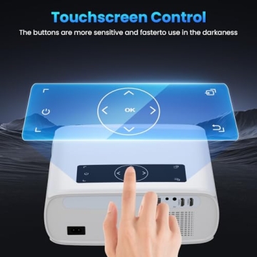 GROVIEW 1080P 15000lux Bluetooth Projector for Movies