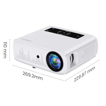 GROVIEW 1080P 15000lux Bluetooth Projector for Movies