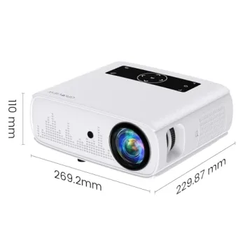 GROVIEW 1080P 15000lux Bluetooth Projector for Movies