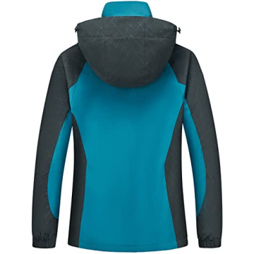 Diamond Candy Women's Waterproof Rain Jacket with Hood Lightweight Outdoors Raincoat