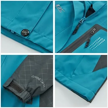 Diamond Candy Women's Waterproof Rain Jacket with Hood Lightweight Outdoors Raincoat